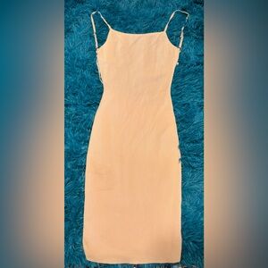 Carolina Herrera Peach Backless Dress